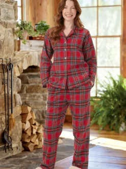Women's Plaid Cotton Flannel Pajama Set