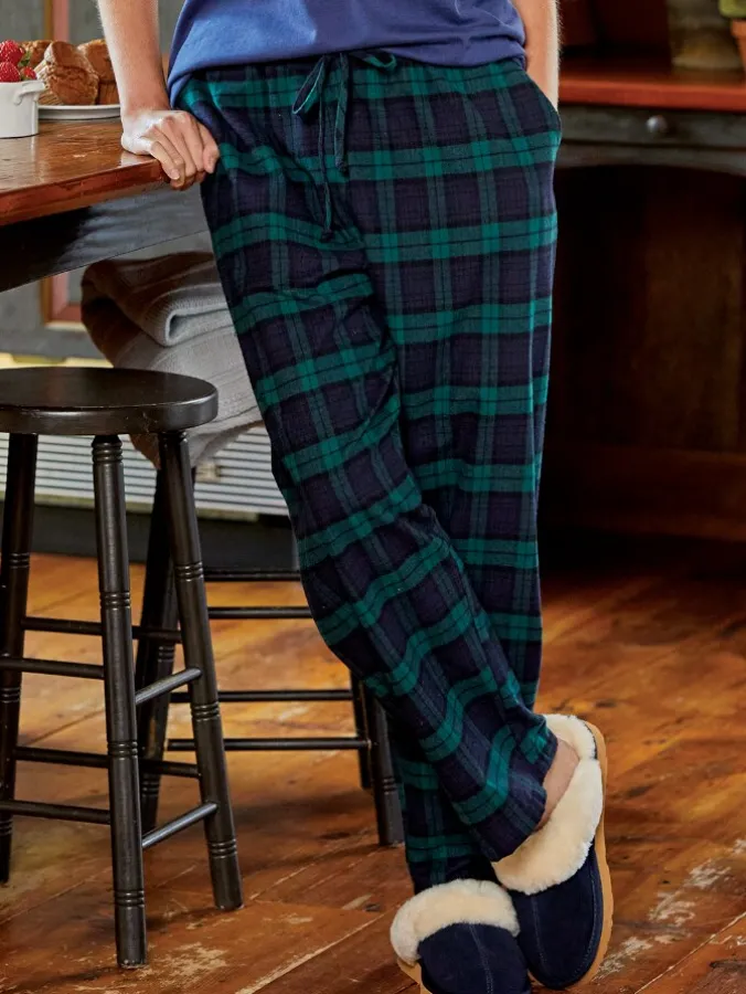 Women's Plaid Cotton Flannel Pajama Pants