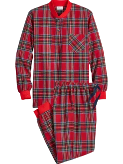 Women's Plaid Cotton Flannel Ski Pajama Set