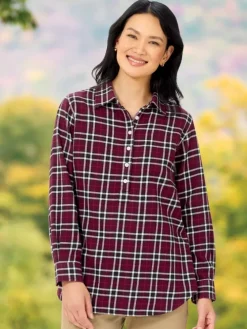Women's Plaid Cotton Tunic
