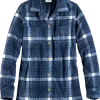 Women's Plaid Fleece Boyfriend Shirt