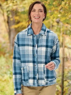 Women's Plaid Quilted Short Jacket