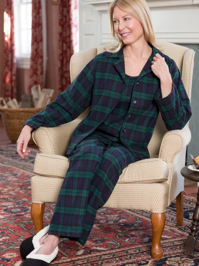 Women's Portuguese Flannel 3-Piece Pajama Set