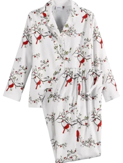 Women's Printed Cotton Flannel Pajama Set