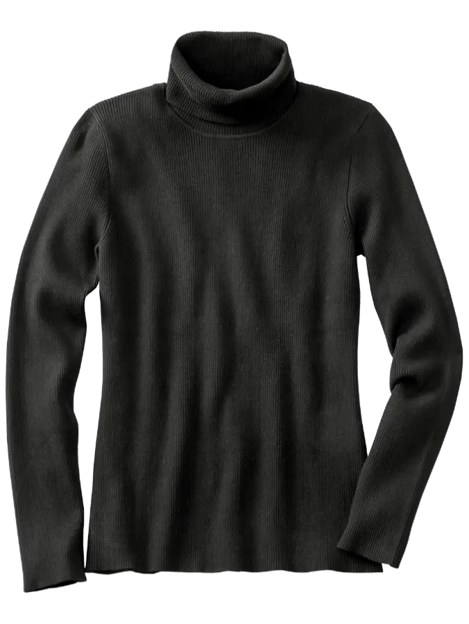 Women's Rib-Knit Turtleneck Sweater