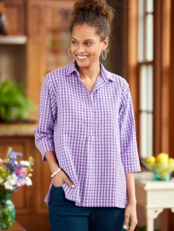 Women's Seersucker Popover Tunic