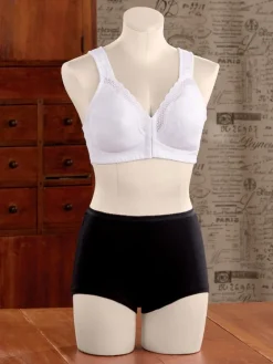 Women's Short-Torso Cotton Briefs With Cotton Leg Bands, 3 Pairs