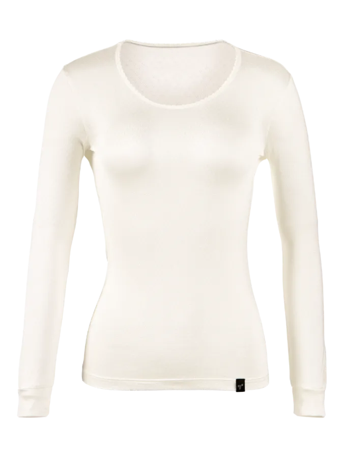Women's Silk Long Underwear Scoopneck Top