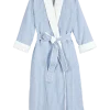 Women's Spa Plush Fleece-Lined Seersucker Robe