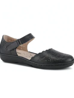 Women's Spring Step Leather Cutout Mary Jane Shoes