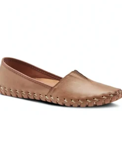 Women's Spring Step Leather Slip-On Flats