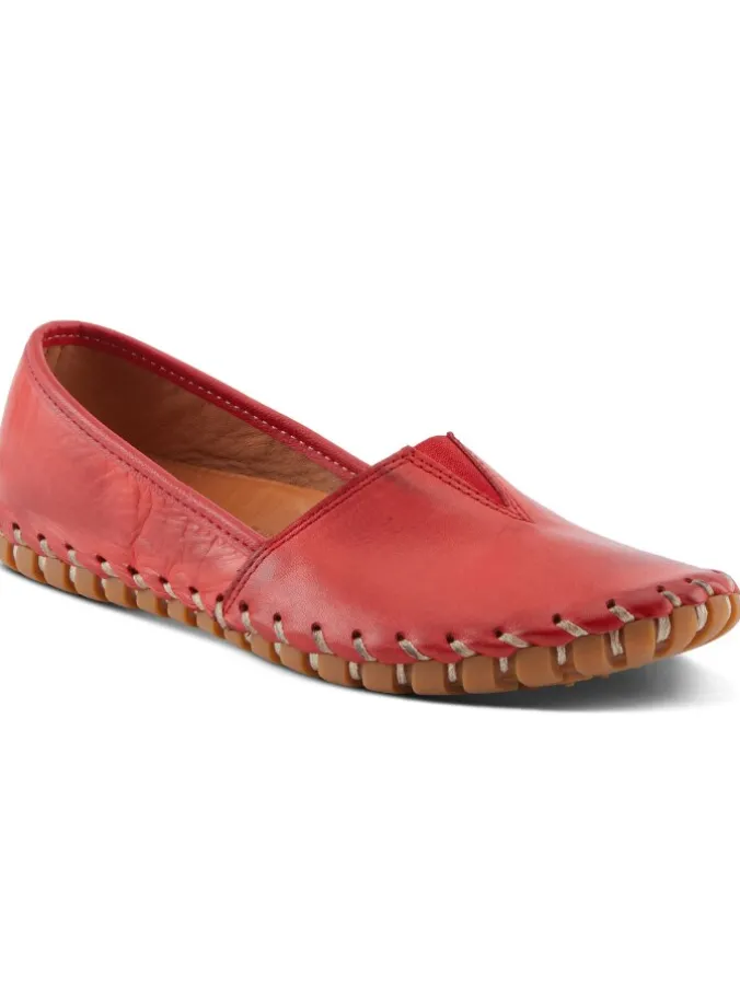 Women's Spring Step Leather Slip-On Flats