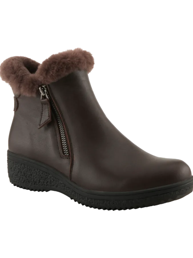 Women's Spring Step Lined Leather Zip Boots