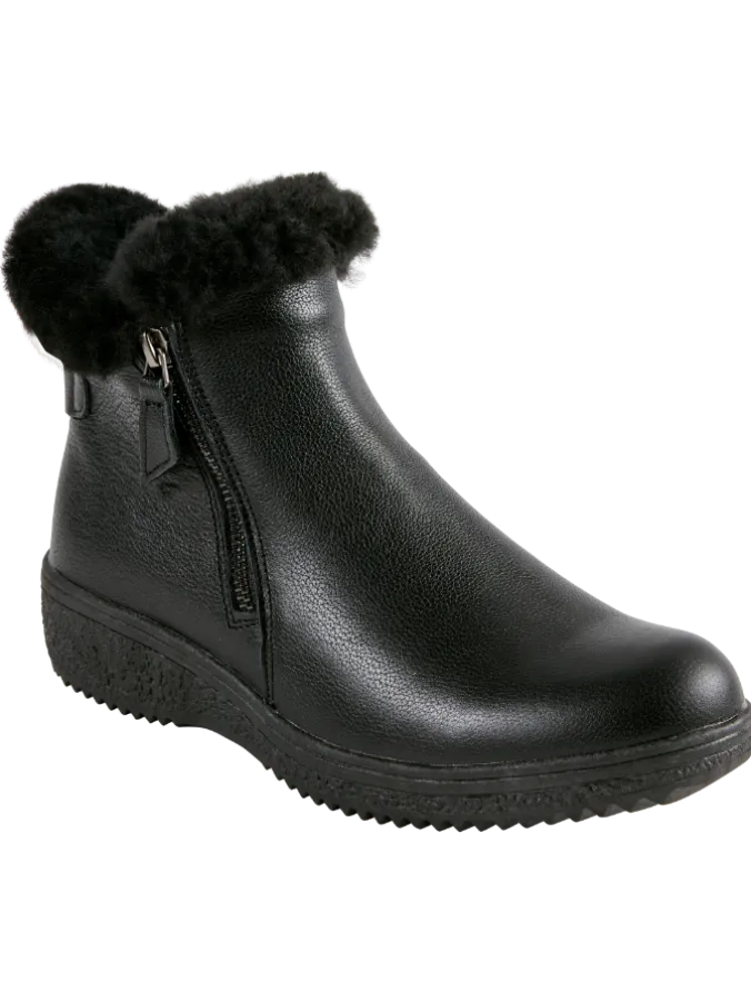 Women's Spring Step Lined Leather Zip Boots
