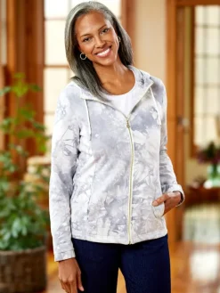 Women's Tie-Dyed French Terry Full-Zip Hoodie