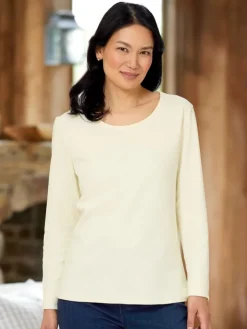Women's USA Cotton Crewneck Long-Sleeve Tee