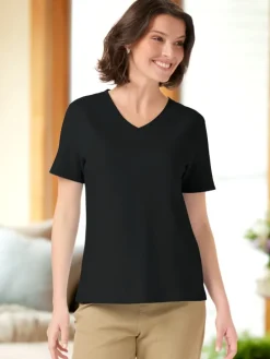 Women's USA Cotton V-Neck Short-Sleeve Tee