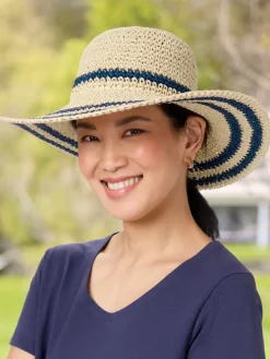 Women's Wide-Brim Crochet Sun Hat