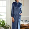 Women's Zip-Front Velour Robe