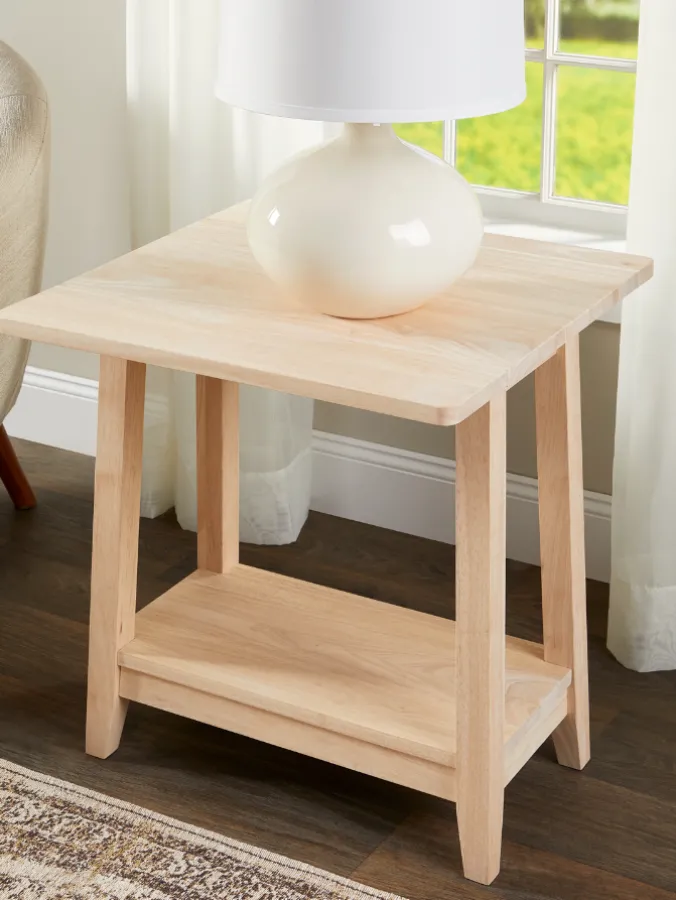 Wood Drop Leaf Side Table