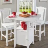 Wood Drop-Leaf Table and Chair Bistro Set