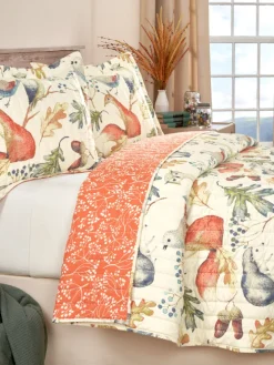 Woodland Friends Cotton Quilt or Pillow Sham