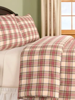 Yarn-Dyed Plaid Portuguese Cotton Flannel Duvet Cover