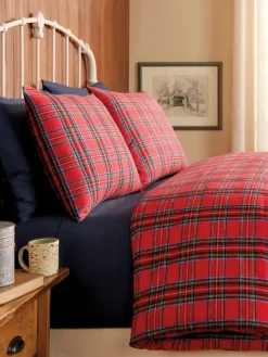 Yarn-Dyed Plaid Portuguese Cotton Flannel Duvet Cover