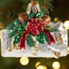 Yule Log Blown-Glass Christmas Ornament