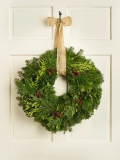 Yuletide Mixed Greens 24 Inch Wreath